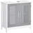 Modern Under Sink Cabinet With 2 Doors, Pedestal Under Sink Bathroom Cupboard, Bathroom Vanity Cabinet With Adjustable Shelves