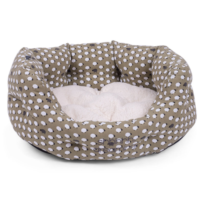 Animal Print Orthopedic Fleece Pet Bed, Large (76cm W x 68cm D x 43cm H)
