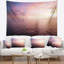 Plage, mauve, nuageux, paysage marin, vue, tapisserie-28507759