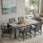 Six-piece Outdoor Patio Dining Table Set-1293898314