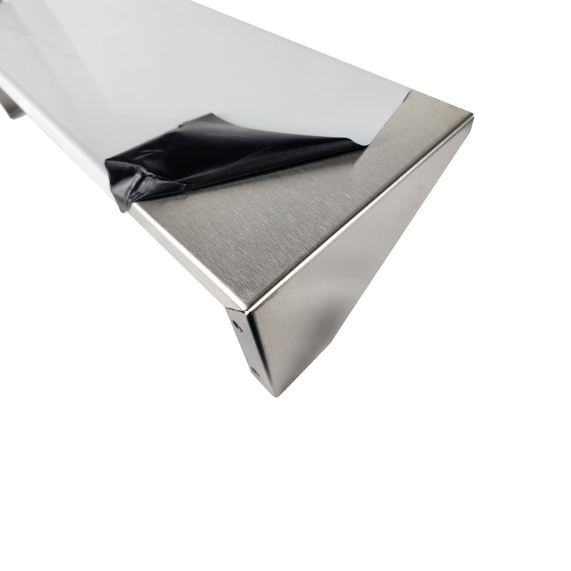 18-Inch Commercial Stainless Steel Shelf, Wall-Mounted Bathroom Storage Shelf, Satin Stainless Steel