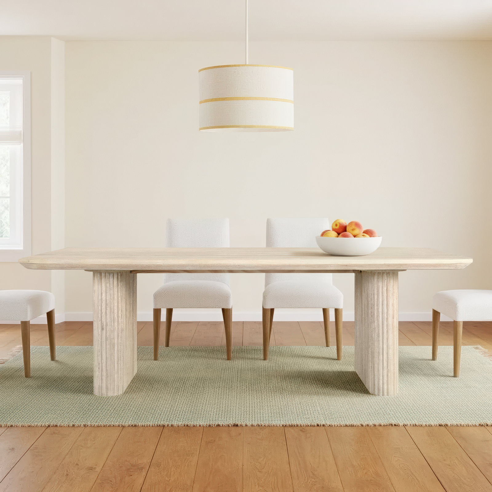 Vander 84" Dining Table, Cream