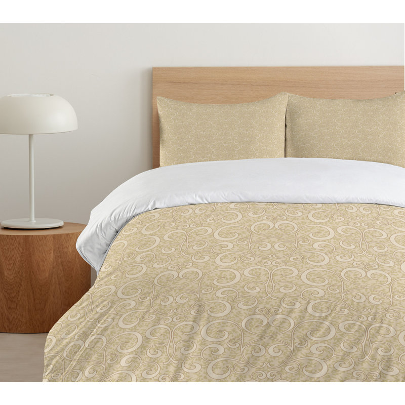 French Country Damask Duvet Cover, Queen Duvet Cover + 2 Standard Shams