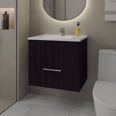 1-Drawer Floating Bathroom Vanity Set With Sink