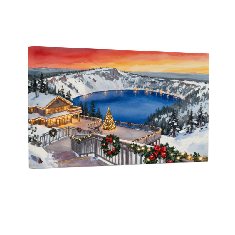 Scène de Noël à Noël, H 20 po x l 30 po