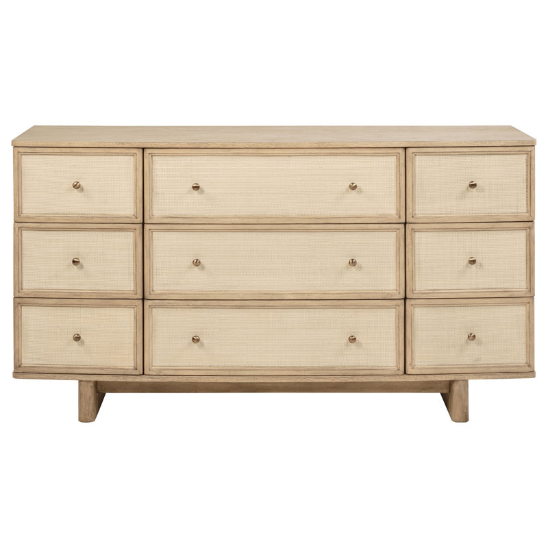 Commode 9 tiroirs Beige Oak