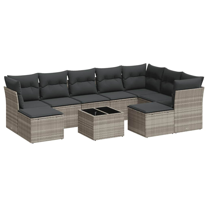  Garden Sofa Set Light Grey