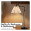 Lampe de bureau courbée en métal moderne de style minimaliste avec ampoule E26 avec abat-jour en forme de pétale de lin (ampoule non incluse)-1547711486