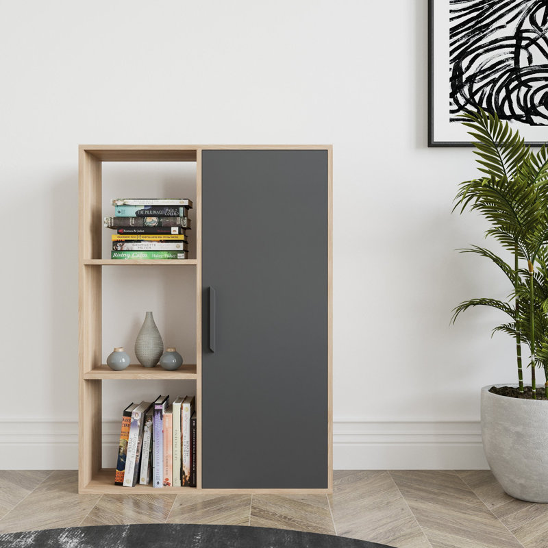 Najji Storage Bookcase, Oak/Anthracite