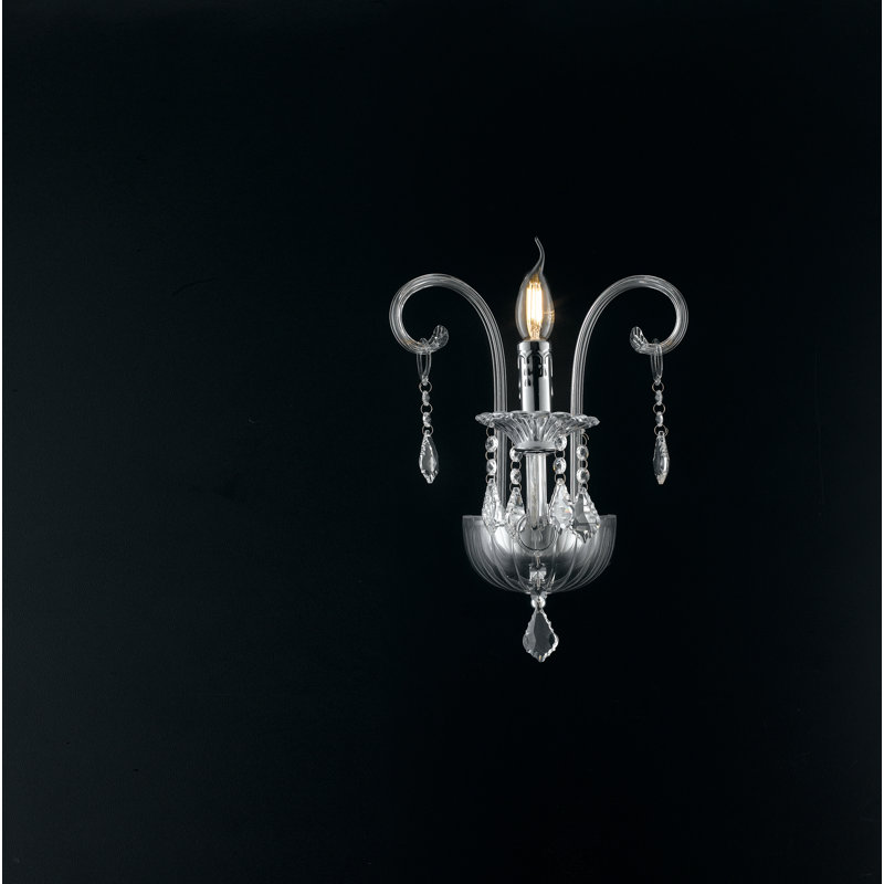 Glass Candle Wall Light