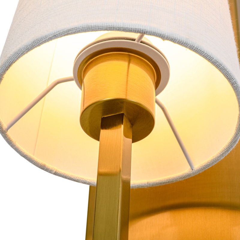 Applique murale moderne en tissu 1 lumière, Laiton