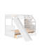 Lit superposé simple au-dessus de 2 tiroirs avec tablettes Gelya par Harriet Bee-1863847046