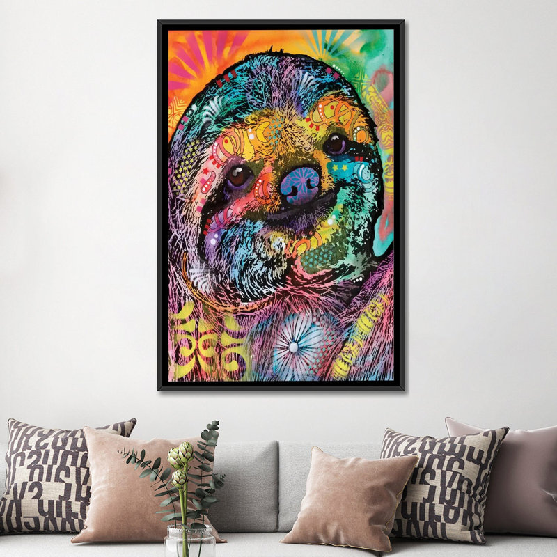 «Sloth» par Dean Russo, impression sur toile, H 60 po x l 40po x P 1,5 po, Toile tendue