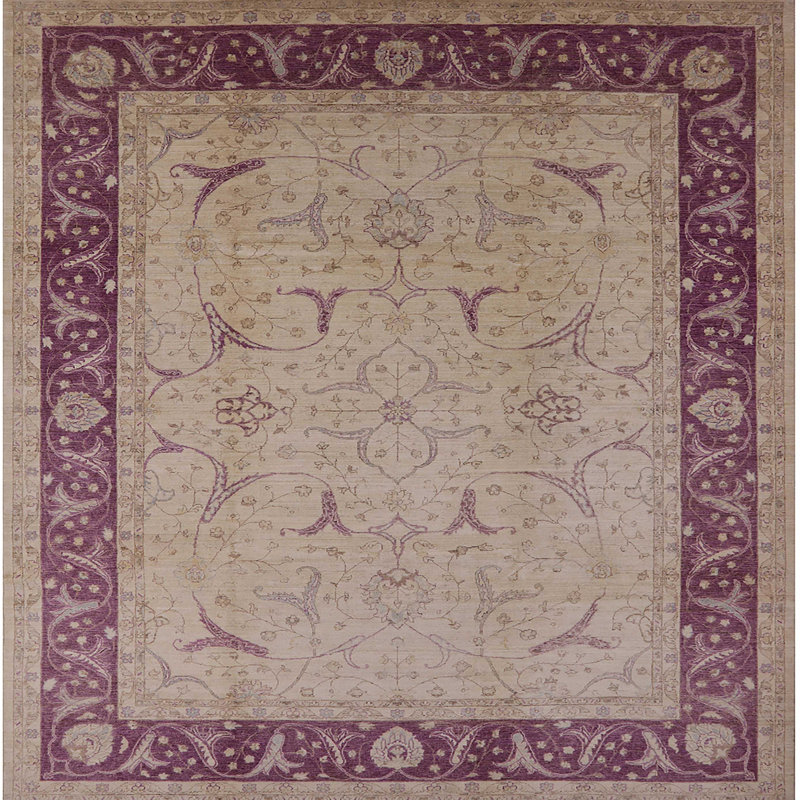 Tapis marocain tissé à la machine, Carré 7 pi
