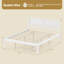 Cadre de lit robuste en bois pour lit simple, double ou queen, avec tête de lit et sommier à lattes, et espace de rangement de 30 cm sous le lit.-1371625010-1371625004