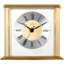 Acctim Hamilton Mantel Clock Quartz Brushed Metal & Glass Floating Effect Energy Efficient Brass