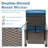 Outdoor Recliner With Steel Frame - Navy Blue Side Table Protected, Blue, Convenient
