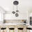 11 Inch Black Smoked Glass Modern 3 Light Cluster Pendant Chandelier for Warm Dining and Living Room Ambiance