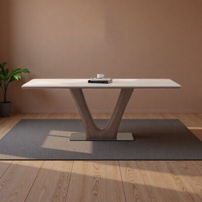 Table de salle à manger moderne en porcelaine minimaliste italienne moderne