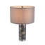 Lampe de table 16 x 16 x 23,5 po gris et argent brossé (assemblage de l'abat-jour requis)