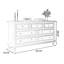 Armoire d'appoint en bois manufacturé noir massif