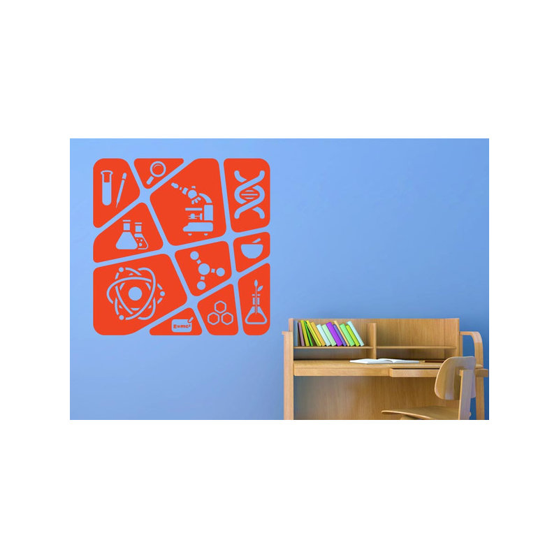 Abstract Wall Decal, Orange