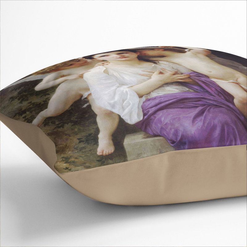 Angel Square Throw Cushion, Stone, 55cm H x 55cm W x 20cm D