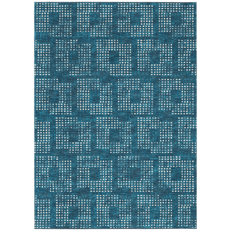 Idalmis Performance Flatweave Chenille Washable Indoor / Outdoor Rug, Rectangle 3' x 5'