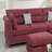 Sectional Sofa Red Velvet #F6419