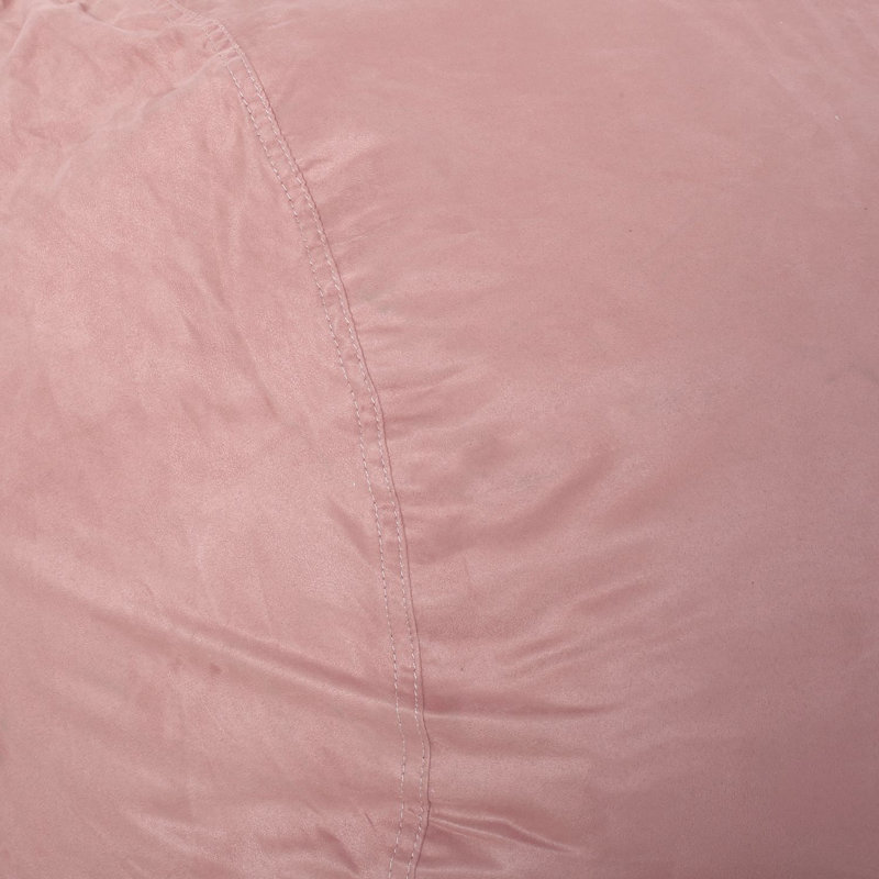 Potrero 6.5 Foot Microfiber Cylindrical Bean Bag, 34" H x 85" W x 48" D, Rose Microfiber / Microsuede