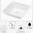 16X16 Inch White Ceramic Vessel Sink Bathroom - Contemporary Style, To Wear And Tear Square Temperature Changes