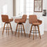 Tabourets de comptoir pivotants modernes (ensemble de 3)