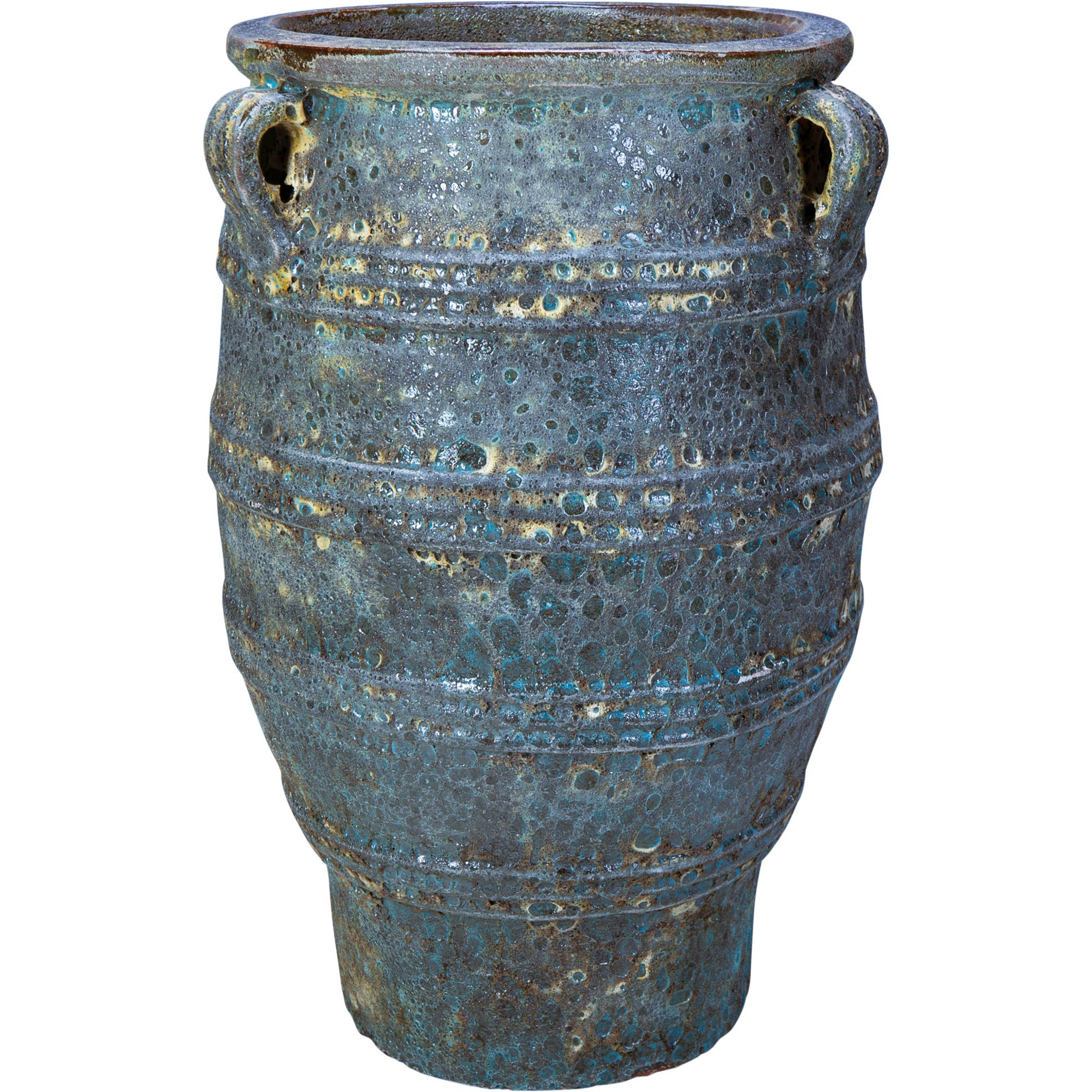 Theon Jar - Dark Lunar Blue, 28" H x 19" W x 19" D