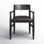 Harding Polyurethane Low Back Armchair in Black