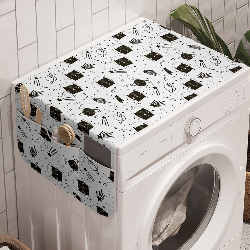 Machine à laver East Urban Home pour animaux en paquet de 2 47 po x 18,5 po blanc noir
