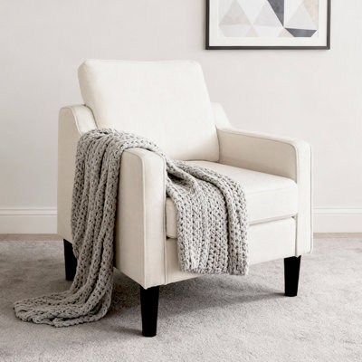 Chaise de salon, fauteuil d'appoint, fauteuil de style Mid-Century moderne pour petits espaces