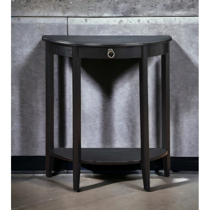 Half Moon Console Table, Black