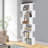 S-Shaped Bookshelf 6-Tier Floorstanding Bookshelf Modern Geometric Bookcase