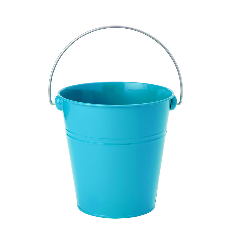 Gracie Oaks Decorative Bin, Turquoise