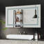 Miroir de salle de bain sans cadre à DEL avec lumières, miroir de salle de bain mural avec anti-buée, multifonction, 3 lumières à intensité variable, fonction de mémoire-898602265-898602270
