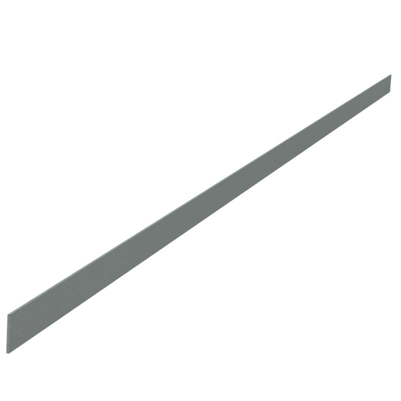 1,25 po à sangles décoratives en aluminium, L 72 po, Aluminium brossé