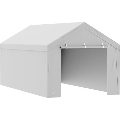 DBB-Black PE Waterproof Tarpaulin, sold with a 10*15*8.4FT (256cm) carport.
