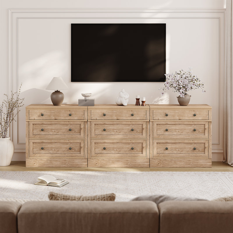 Meuble télé 94,5 po Retro Elegant, Brun
