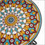 Table d'appoint ronde ronde en céramique, colorée et noire