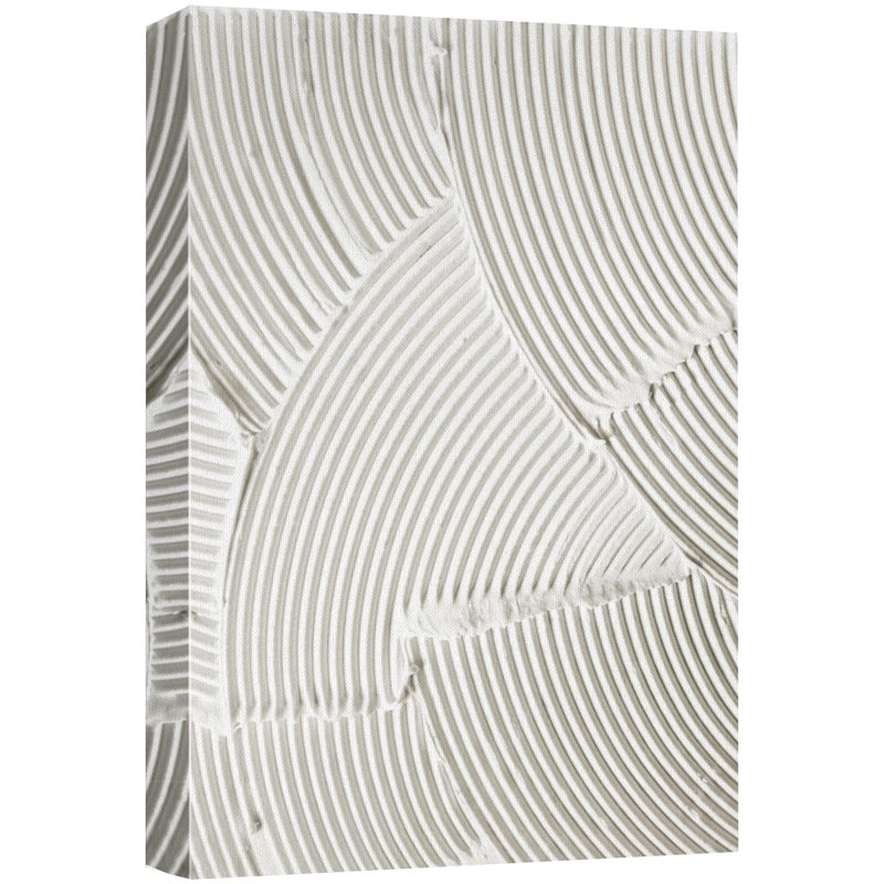 Ligne géométrique «No Texture - Wall Art, White Pastel Abstract Modern Wall Decor, Minimalist Neutral Artwork, - Impression numérique sur toile giclée»