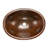 19" Oval Star Self Rimming Hammered Copper Sink