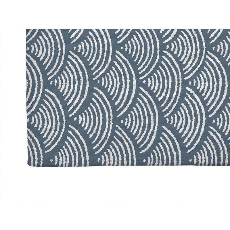 Rolling Waves Non-Slip Outdoor Rug, Runner 2'6" x 8'