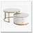 Round Nesting Coffee Table with Drawers