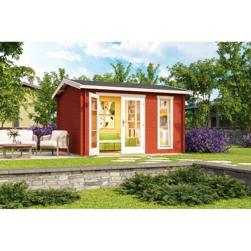 Technoflex Chic-Sheds Banff 1 Solid Wood Garden Shed 13-Ft X11.5 -Ft With 1 Double Door And 1 Window