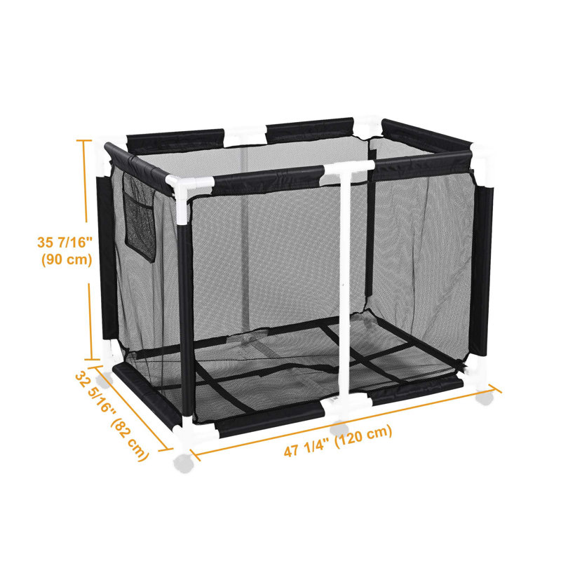  Mesh Cover Replacement for 214 Gallon Mesh Pool Storage Bin Cart XX-Large Black, Black
